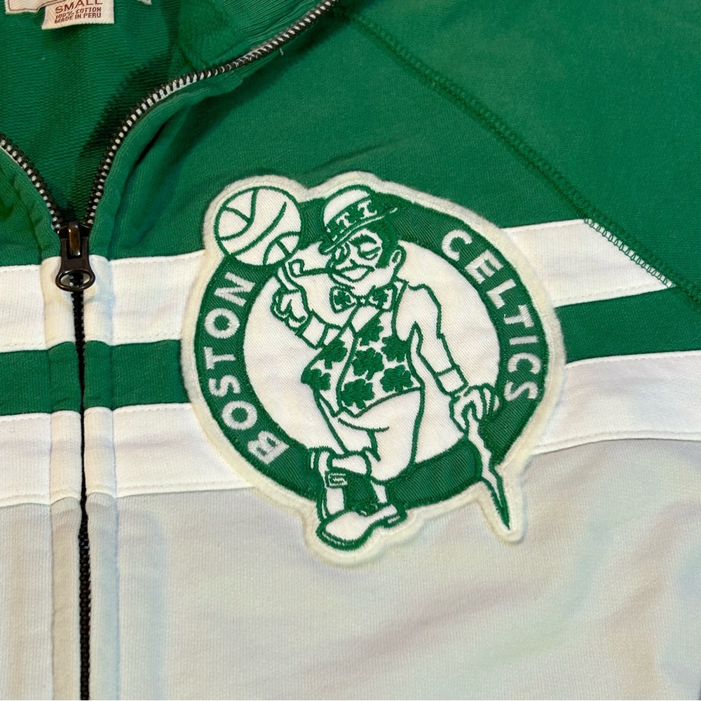'47 Brand Boston Celtics Gameday Track Jacket Kelly Green/White Size S - Picture 9 of 14